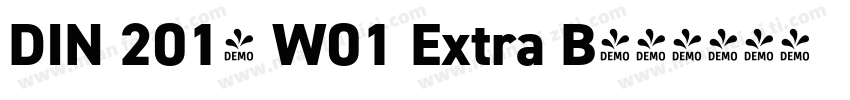 DIN 2014 W01 Extra B字体转换